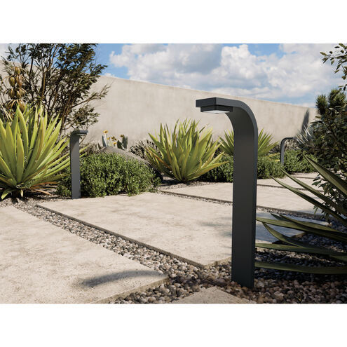 Independence 12 AC/DC 2.75 watt Textured Black Curved Path Light in 3000K